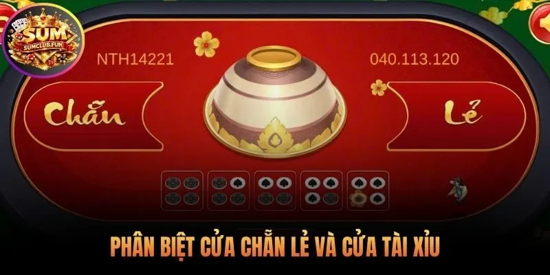 Phân biệt cách tính điểm giữa chẵn lẻ và tài xỉu